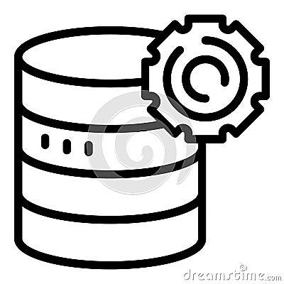 Gameplay data server icon outline vector. Arcade machine Vector Illustration