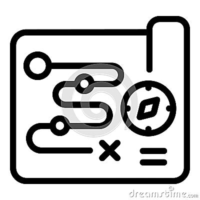 Gameplay route icon outline vector. Game machine Vector Illustration