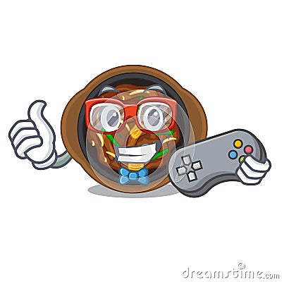 Gamer bulgogi in the a cartoon shape Vector Illustration