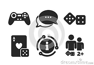 Gamer icons. Board games players. Vector Vector Illustration