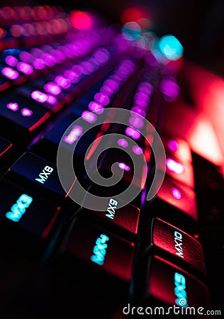 Gamer Keyboard Macro Programmable Keys Stock Photo