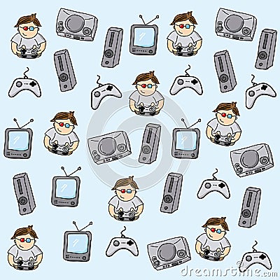 Gamer pattern Vector Illustration