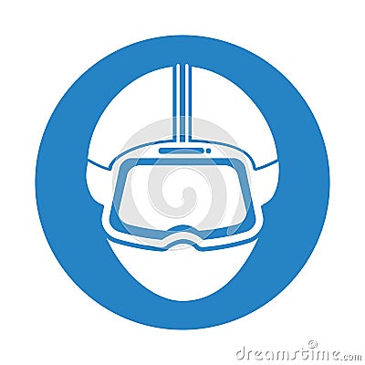 Gamer with virtual reality glasses Vector Illustration