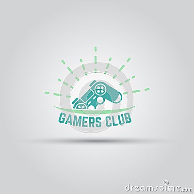 Gamers club label isolated vector Vector Illustration