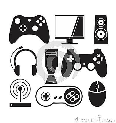 Games and Console Vector Vector Illustration