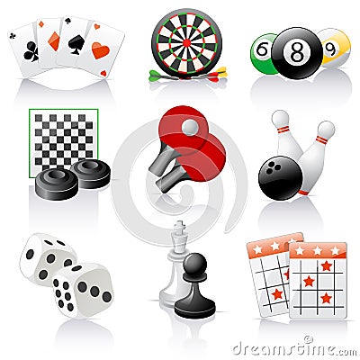 Games icons Vector Illustration