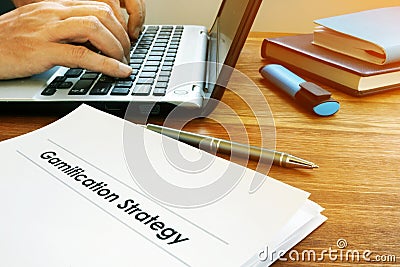 Gamification Strategy marketing plan. Stock Photo