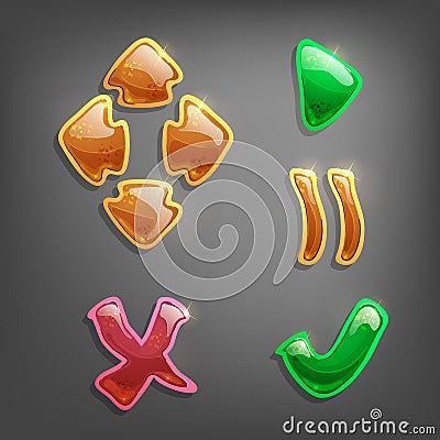 Gaming design elements. Vector Illustration