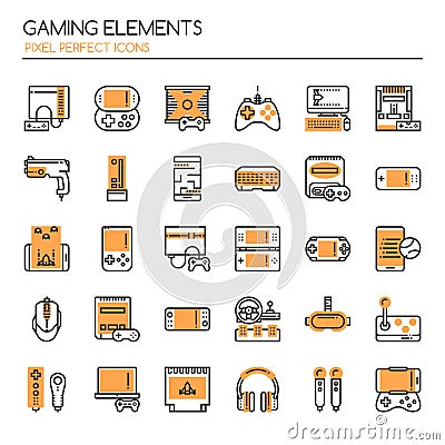 Gaming Elements Vector Illustration