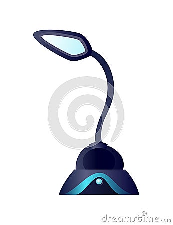 Gaming equipment. Stationary microphone for gaming entertainment. E-sport accessorie. Element for gamer tournament or Vector Illustration