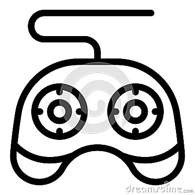 Gaming input device icon outline vector. Joystick controller Stock Photo
