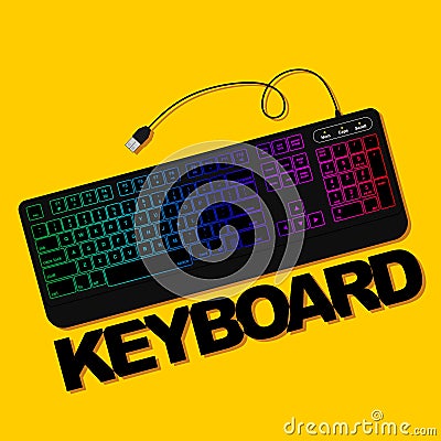 Gaming Keyboard vector illustration Vector Illustration