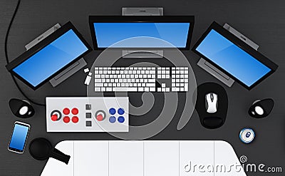 Gaming station. Stock Photo