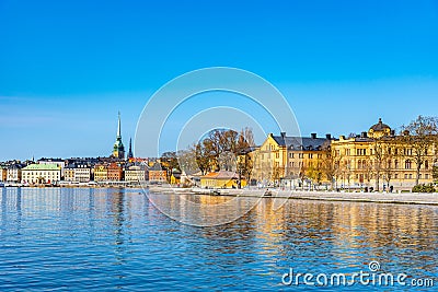 Gamla stan and Skeppsholmen island in Stockholm, Sweden Stock Photo