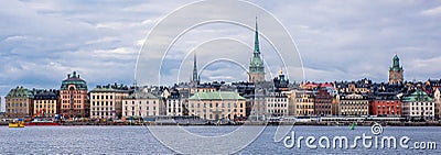 Gamla Stan Stockholm`s entrance by the sea Editorial Stock Photo