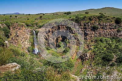 Gamla Waterfall in Israel Stock Photo