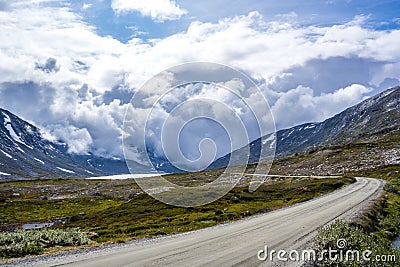 Gamle Strynefjellet scenic road in Norway Stock Photo