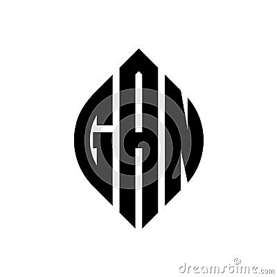 GAN circle letter logo design with circle and ellipse shape. GAN ellipse letters with typographic style. The three initials form a Vector Illustration