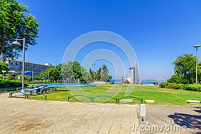 Gan HaZikaron memorial garden, in Haifa Editorial Stock Photo