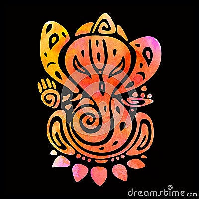 Ganapati. Hindu God Ganesha Stock Photo