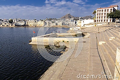 The Gandhi Ghat - Pushkar - India Stock Photo