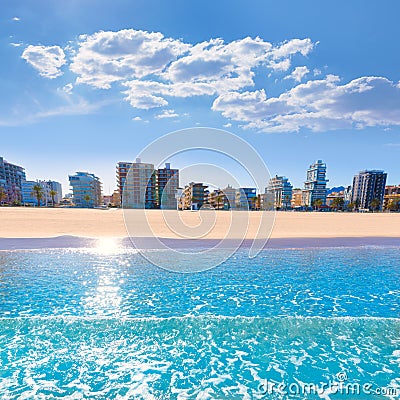 Gandia beach in Valencia Mediterranean Spain Stock Photo