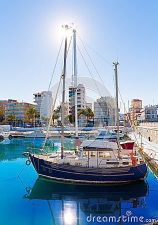 Gandia Nautico Marina boats in Mediterranean Spain Stock Photo