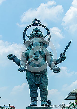 Ganesh Bronze,Ganesh Stand Stock Photo