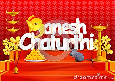 Ganesh Chaturthi wallpaper background Vector Illustration