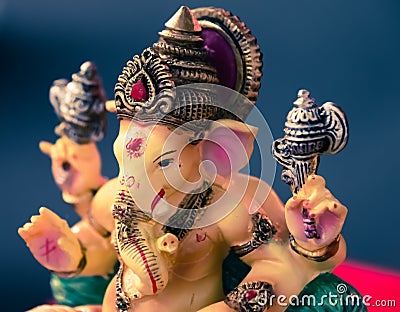 Ganesh (Ganapati- Elephant God) in Hindusim mythology closeup ho Stock Photo