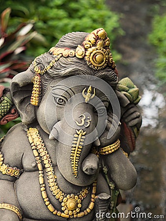 Ganesh Statue God of Immortality Stock Photo