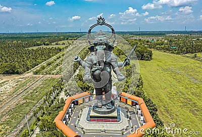 Ganesha bronze statue - Khlong Khuean Ganesh International park in Chachoengsao, Thailand Stock Photo