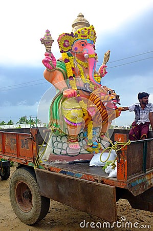 Ganesha Festival India Editorial Stock Photo