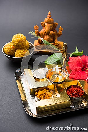 Ganesha greeting card for ganesh chaturthi Stock Photo