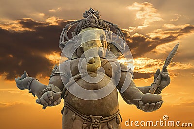 Ganesha, Hindu God statue Stock Photo