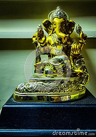 Ganesha Idol Photo, Smartphone Photography Stock Photo