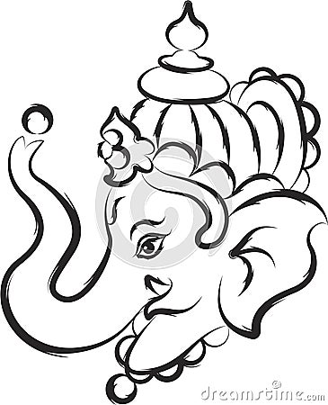 Ganesha The Lord Of Wisdom Vector Illustration