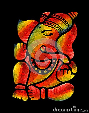 Ganesha Painting Stock Photo