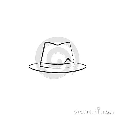 gang, criminal, hat, mafia icon. Element of crime icon for mobile concept and web apps. Hand drawn gang, criminal, hat, mafia icon Stock Photo