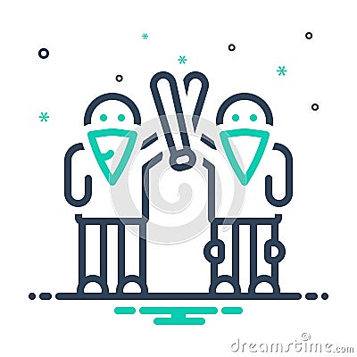 Mix icon for Gang, smattering and clique Vector Illustration