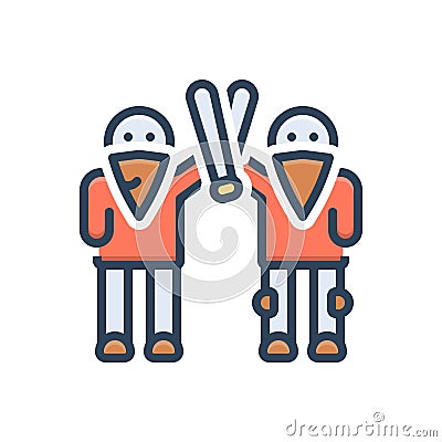 Color illustration icon for Gang, smattering and clique Cartoon Illustration