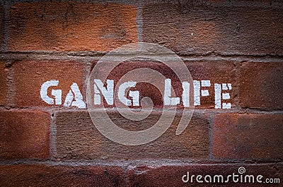 Gang Life Graffiti Stock Photo