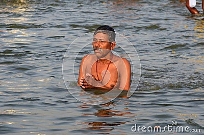 Ganga dussehra festival celebration in Allahabad Editorial Stock Photo