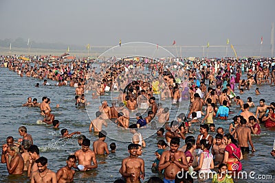 Ganga dussehra festival celebration in Allahabad Editorial Stock Photo