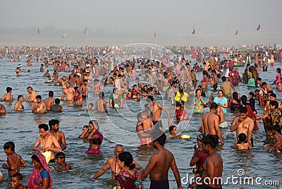 Ganga dussehra festival celebration in Allahabad Editorial Stock Photo