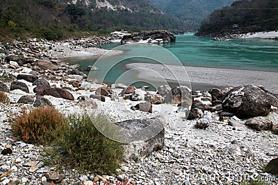 Ganga in the mountains Stock Photo