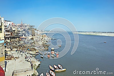 Ganga River - holy place for all Hindu people Editorial Stock Photo