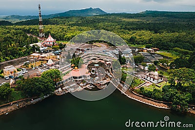 The Ganga Talao Temple in Grand bassin, Savanne, Mauritius Stock Photo