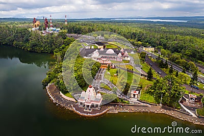 The Ganga Talao Temple in Grand bassin, Savanne, Mauritius Stock Photo