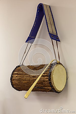 Gangan or Talking drum, a Nigeria Yoruba musical instrument. Stock Photo